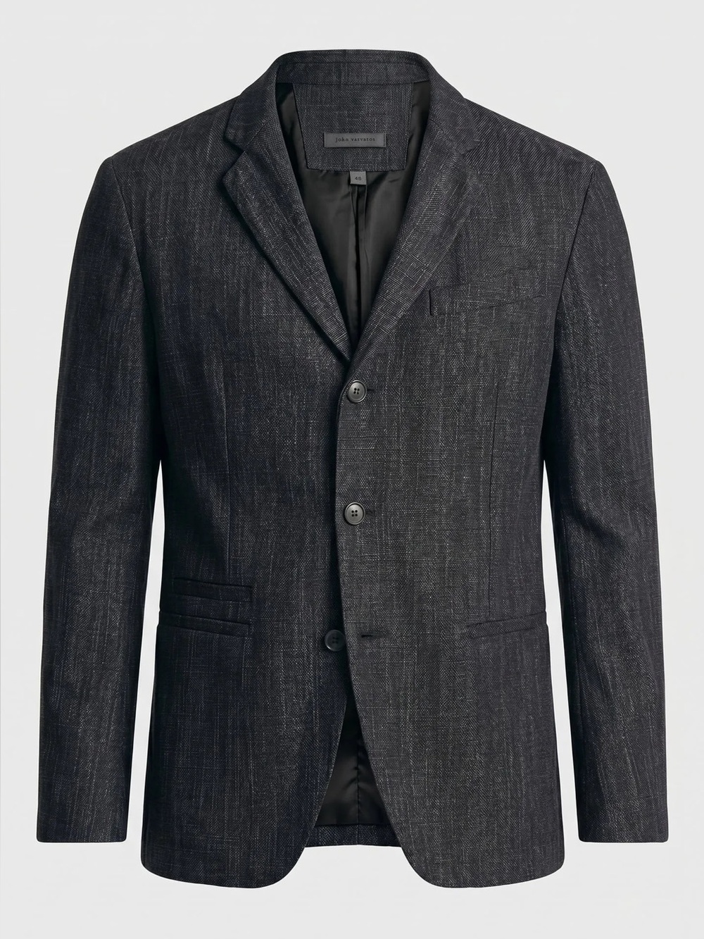 $1498 NWT John Varvatos Jacket 54 Gray Men's Silo Blazer Ebony Wool Sport Coat